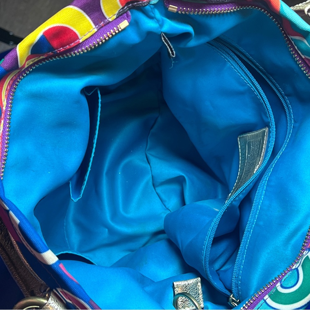 Coach Rare Poppy C Glam Signature Bag - Picture 9 of 10